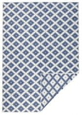 NORTHRUGS Kusový koberec Twin-Wendeteppiche 103128 blau creme – na ven i na doma 80x150