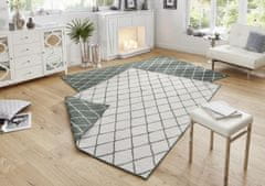 NORTHRUGS Kusový koberec Twin-Wendeteppiche 103117 grün creme – na ven i na doma 80x250