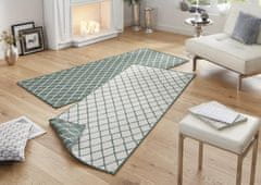 NORTHRUGS Kusový koberec Twin-Wendeteppiche 103117 grün creme – na ven i na doma 80x150