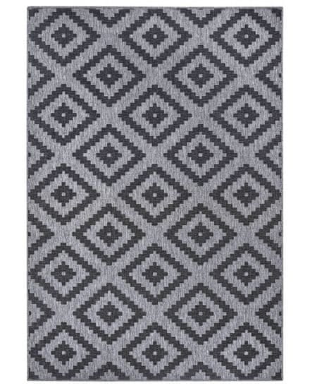 NORTHRUGS Kusový koberec Twin-Wendeteppiche 105466 Night Silver – na ven i na doma