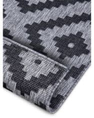 NORTHRUGS Kusový koberec Twin-Wendeteppiche 105461 Night Silver – na ven i na doma 80x150