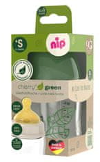 NIP CHERRY GREEN láhev sklo,široká,kaučuk-S,120ml,kluk