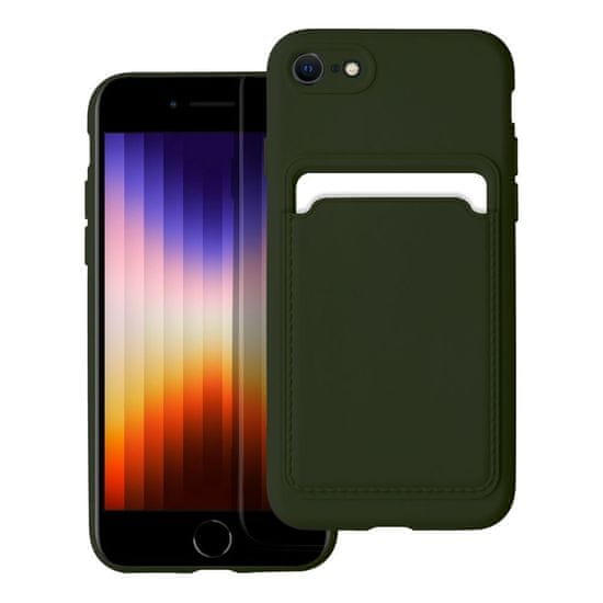 FORCELL Obal / kryt na iPhone 7 / iPhone 8 / SE 2020 / SE 2022 zelený - Forcell Card Case