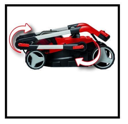 Einhell Set Aku kosačka CE-CM 36/34-1 Li-Solo + Starter Kit 2× 4,0 Ah & Twincharger