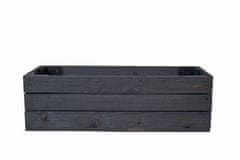 Proutídekorace Dřevěný truhlík antracit 40 cm