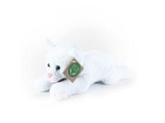 Rappa Plyšová kočka ležící bílá 22 cm