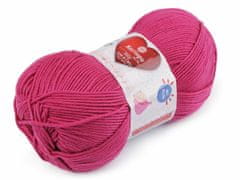 Kraftika 1ks (245) pink pletací příze baby love a care 100 g