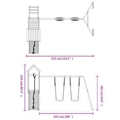Vidaxl Dětské hřiště na zahradu impregnované borové dřevo