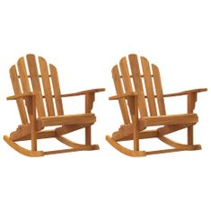 Vidaxl Zahradní houpací židle Adirondack 2ks 79x100x103cm masivní teak