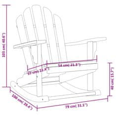 Vidaxl Zahradní houpací židle Adirondack 79x100x103 cm masivní teak