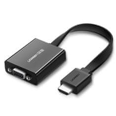 shumee Adaptér HDMI - VGA micro USB AUX audio 3,5 mm mini jack černý