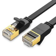 shumee Plochý propojovací kabel Kabel LAN Síťový kabel STP RJ45 Cat 7 10 Gbps 3 m černý