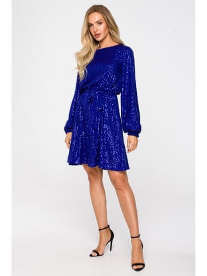 Made of Emotion Dámské mini šaty Riohn M715 královsky modrá