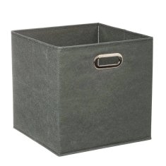 5five Úložný box, šedý, textilní, 31 x 31 cm