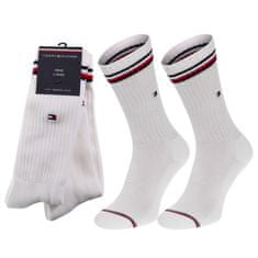 Tommy Hilfiger 100001096 Tommy Hilfiger sportovní froté ponožky 2 páry v balení, bílá, 39 - 42