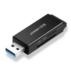 shumee Přenosná čtečka TF/SD karet pro USB 3.0, černá