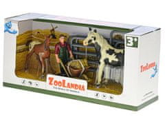 Mikro Trading Zoolandia kůň s hříbětem a doplňky 4druhy v krabičce