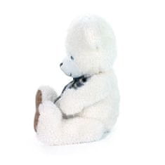 Rappa Plyšový medvěd s mašlí a záplatou, béžový, 27 cm