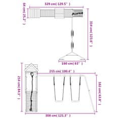 Vidaxl Dětské hřiště na zahradu impregnované borové dřevo