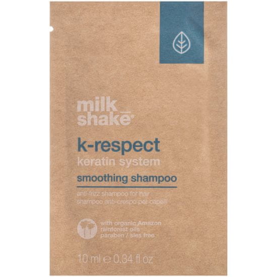 Milk Shake K-Respect Keratin System Smoothing Shampoo - vyhlazující šampon pro všechny typy vlasů, dokonale čistí vlasy a pokožku hlavy, 10ml