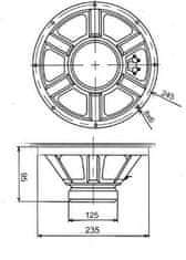 HADEX Repro 255mm - 10" basový 8ohm - 100W RMS