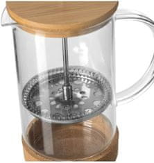 Secret de Gourme Konvice na kávu a čaj, french press, NATURE BAMBOO, 600 ml