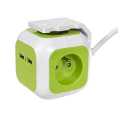 GreenBlue Čtyřnásobná napájecí zásuvka MagicCube 1.4 m GB118 46286