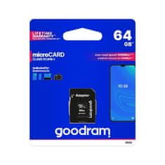 GoodRam Paměťová karta microSD UHS-I 64GB s adaptérem černá TGD-M1AA0640R12