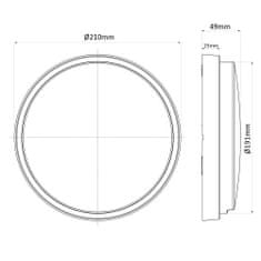 Maclean MCE342 GR LED nástěnné a stropní svítidlo 1100lm, 15W, šedé 68848