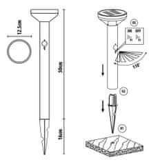 Maclean Solární LED lampa MCE46 70332