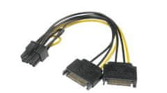 Akasa - SATA power na 6+2-pin PCIe adaptér