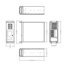 DATACOM 19" Case IPC 4U/485mm Černý bez PSU