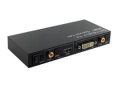 4World Převodník DVI + Optical + Coaxial na HDMI