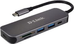 D-Link 5-in-1 USB-C Hub with Card Reader