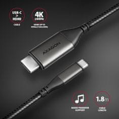 AXAGON RVC-HI2MC, USB-C -> HDMI 2.0a redukce / kabel 1.8m, 4K/60Hz HDR10