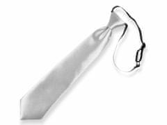 SOONRICH Dětská kravata stříbrná - délka 30 cm