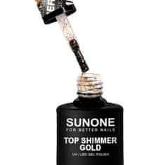 Sunone Gel lak 5g TOP SHIMMER GOLD vrchní třpytivý gel lak