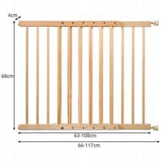 Ruhhy 21730 Zábrana dveře, schody 67-115 cm výška 68 cm