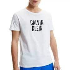 Calvin Klein Pánské triko KM0KM00750 - YCD bílá - Calvin Klein bílá XL