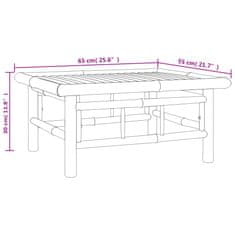 Vidaxl Zahradní stůl 65 x 55 x 30 cm bambus