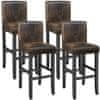 4 Barové židle dřevěné