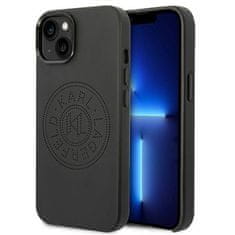 Karl Lagerfeld KLHCP14MFWHK hard silikonové pouzdro iPhone 14 PLUS 6.7" black Leather Perforated Logo