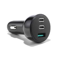 Joyroom JR-CL26 autonabíječka 2x USB-C / USB 70W, černá