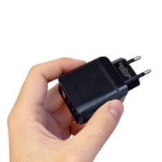 MG Dual-port síťová nabíječka USB / USB-C 20W, černá