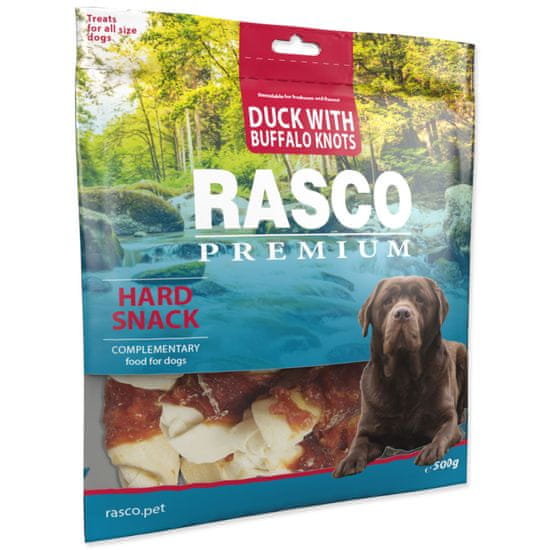 RASCO PREMIUM Pochoutka bůvolí uzle s kachním masem 5 cm 500 g