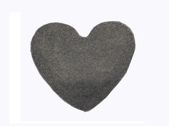 Vopi Kusový koberec Color Shaggy šedý srdce