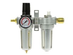 GEKO Regulátor tlaku s filtrem, manometrem a přim. oleje 1/2" G03161