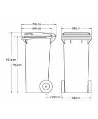 nabbi Popelnice Mulltonne 240 L - zelená