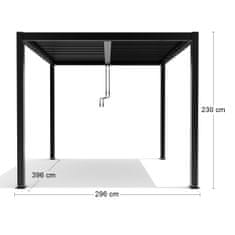 nabbi Hliníková pergola Lotan 300x400 cm - Černá