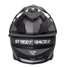 Street racer Enduro přilba Tracker černo-šedá Velikost: XS